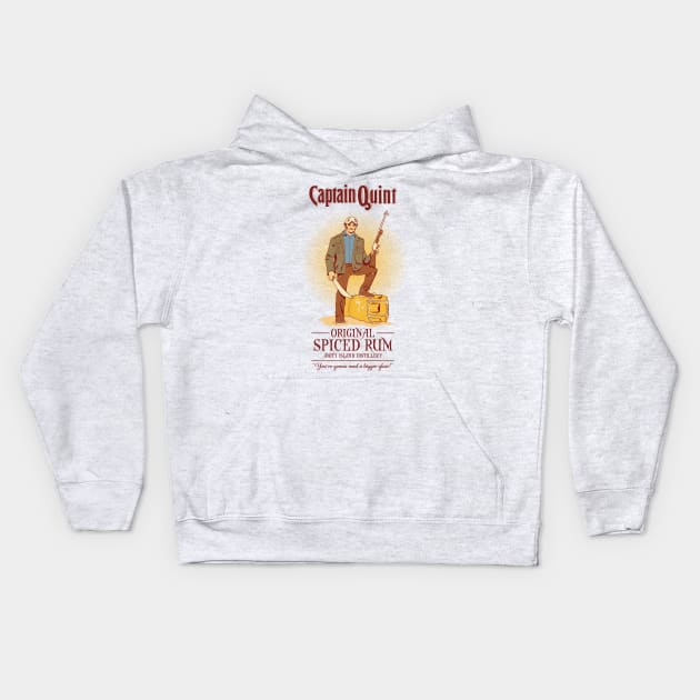 Captain Quint Spiced Rum Kids Hoodie by kentcribbs